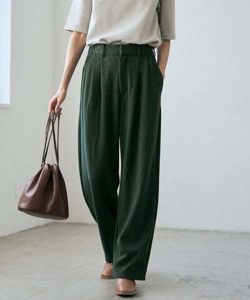 ネップジョーゼットタックパンツ