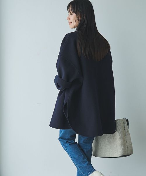 ウールミックスリバーコート