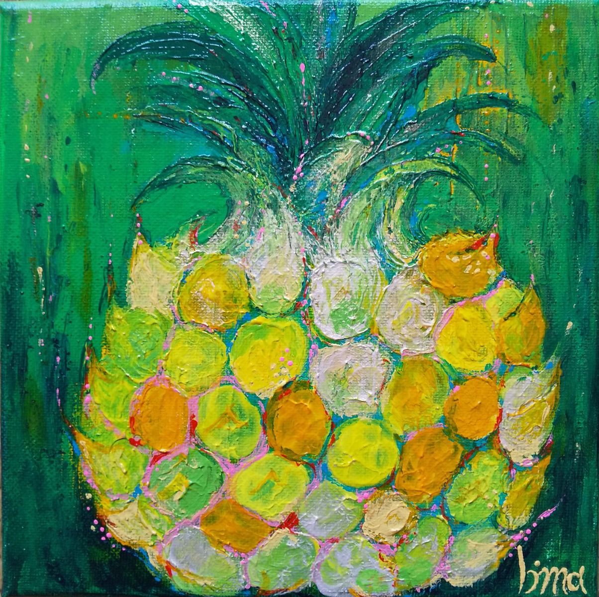 パイナップル＊Spring - bimako ｜コスモスギャラリー：インテリア絵画