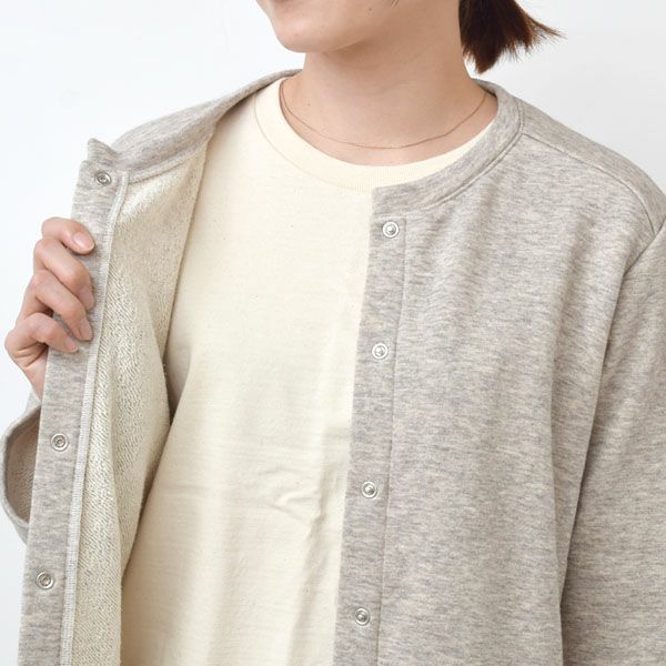 オーガニックコットン&ヤク 裏毛カーディガン | オーガニックコットン