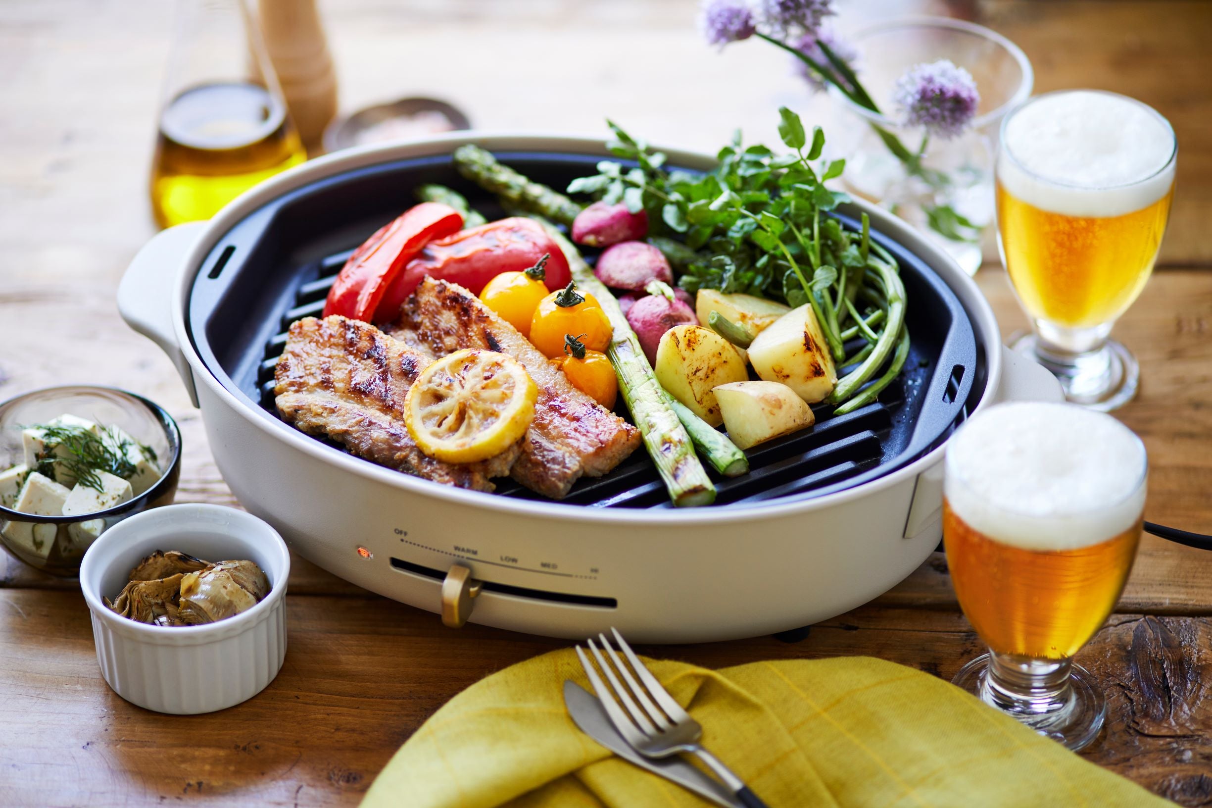 BRUNO Oval Hotplate Grill and Flat Half Plate Attachment – Cote