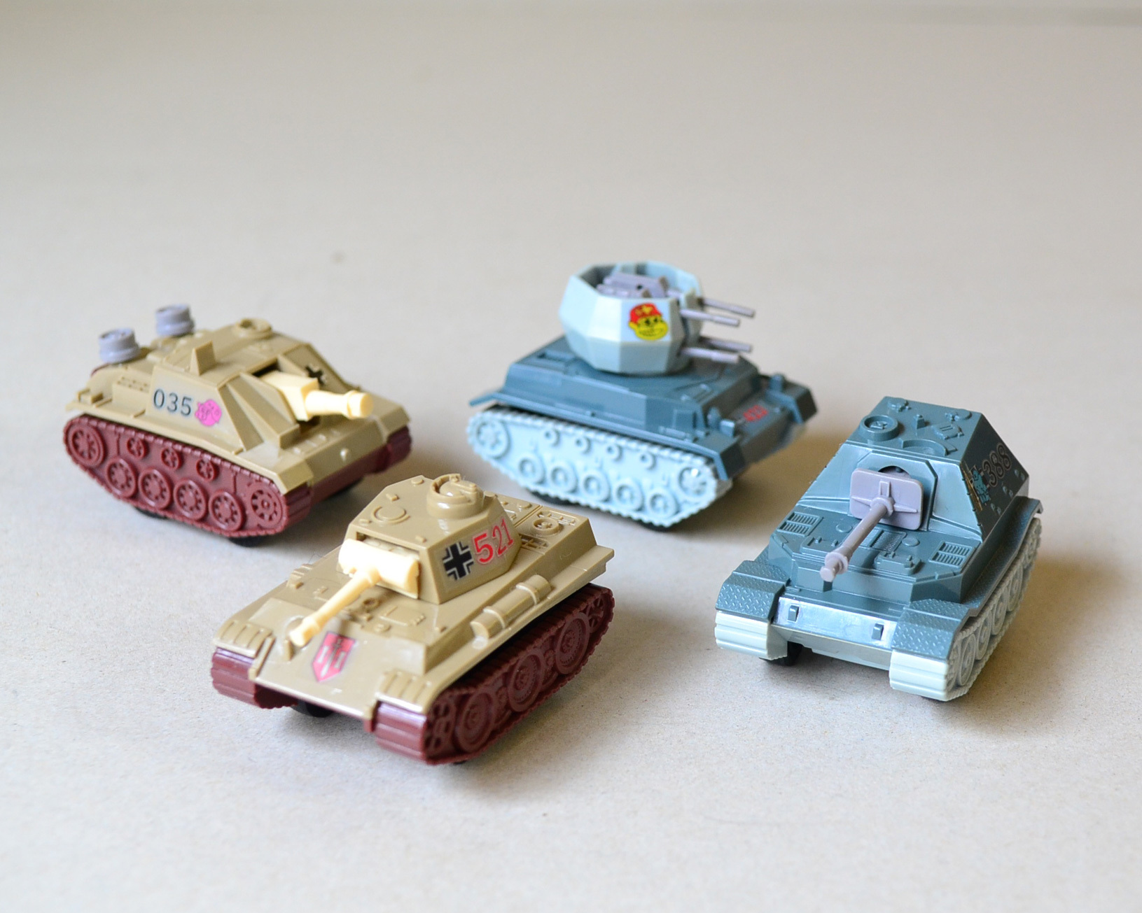 コンバットチョロQ ドイツ軍セットIV C-21 C-22 C-23 C-24展示品 1983