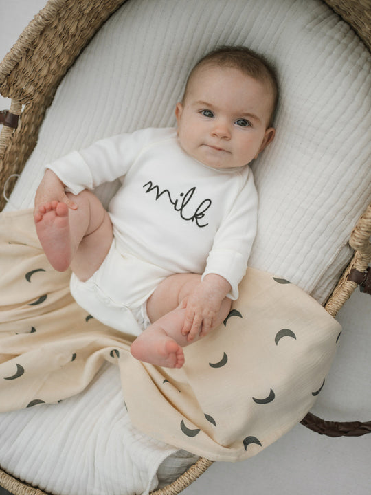 organic zoo】Natural Milk Bodysuit ロンパース 0-3M,3-6M,6-12M