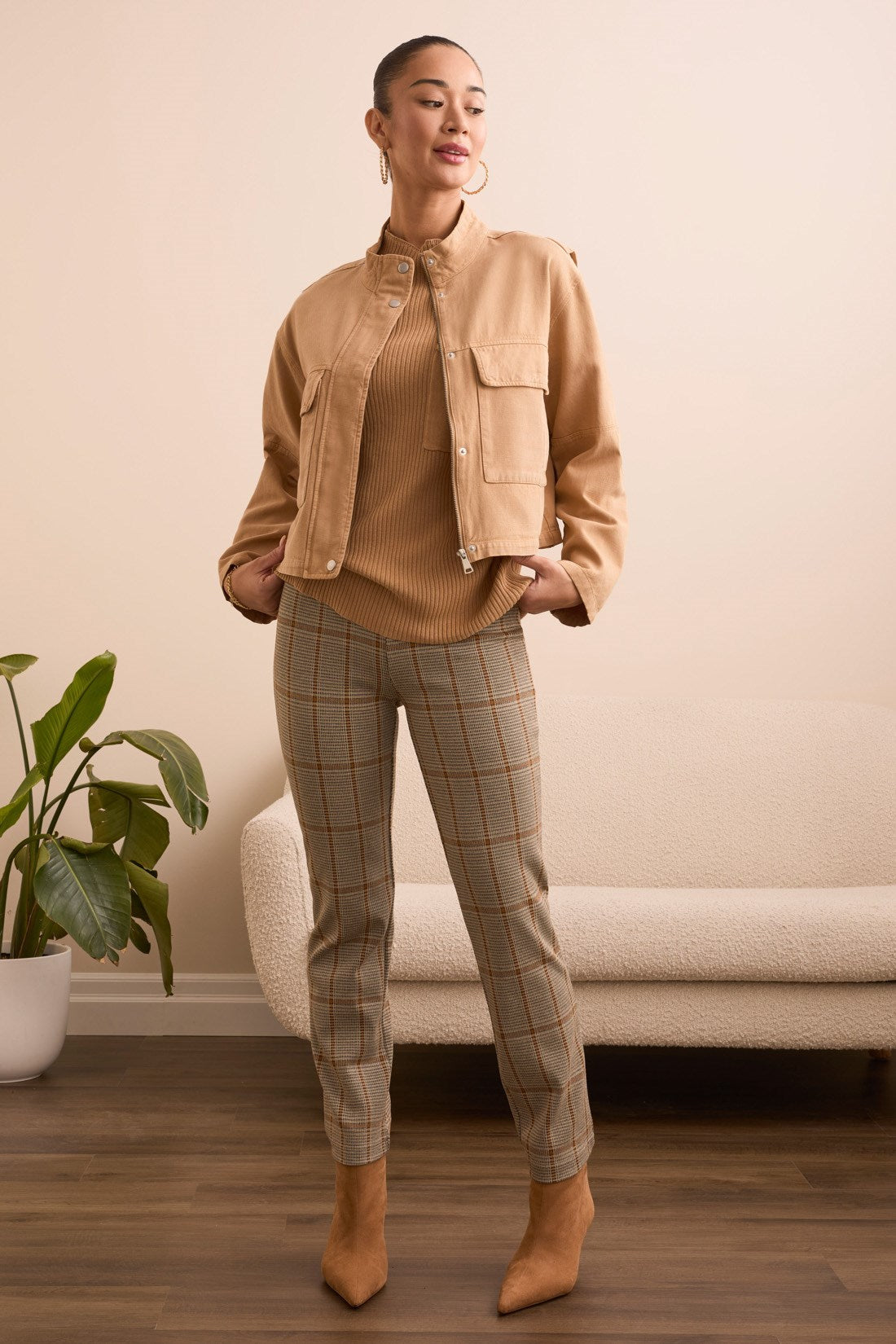 Tribal | Slub Twill Zip-Front Mock Neck Jacket – Cloister Collection