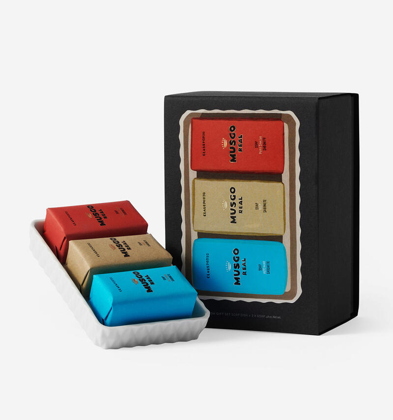 GIFT SET SOAP DISH & MUSGO REAL MINI SOAPS｜1887｜クラウス ポルト