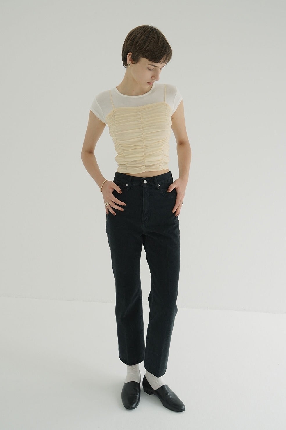 SHIRRING CAMI TOPS｜TOPS(トップス)｜CLANE OFFICIAL ONLINE STORE