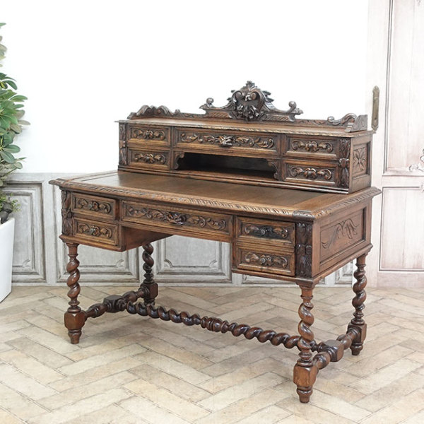 1900年頃 オーク材 フランス アンティーク・デスク antique65292a 新着