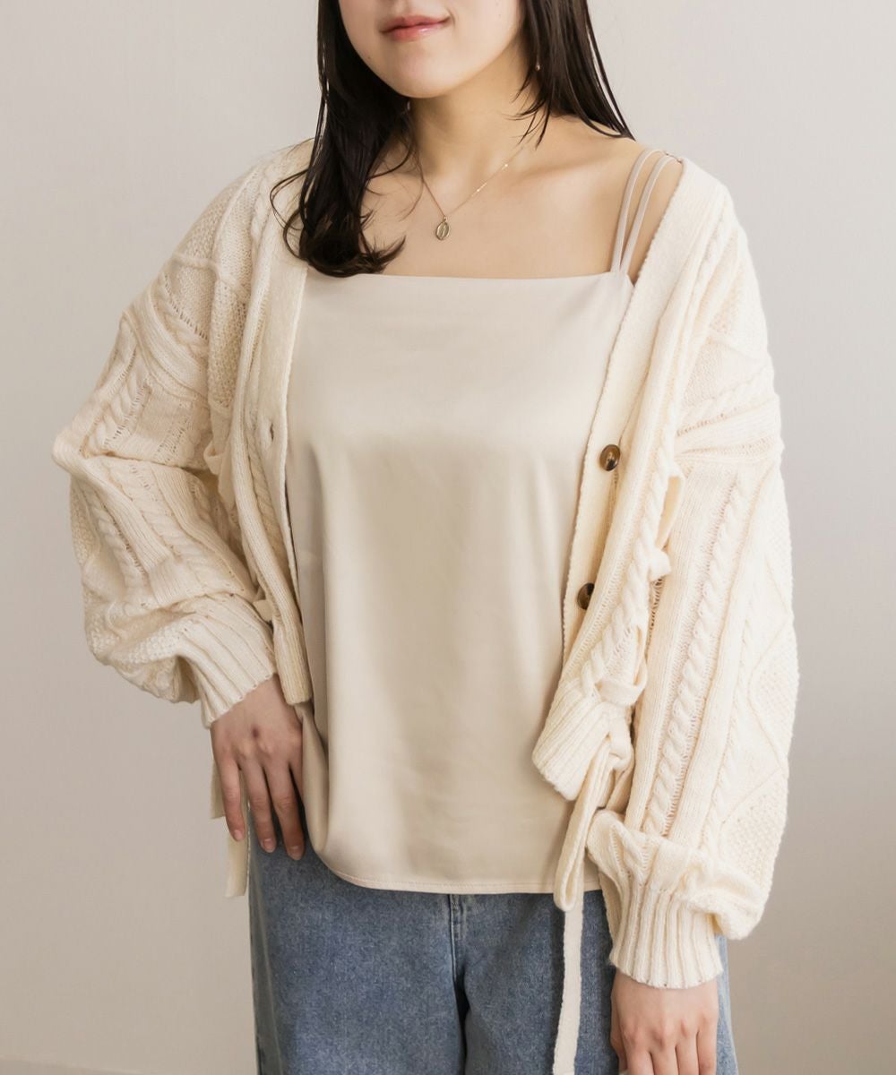 CLETTEオリジナル☆ダブルストラップサテンキャミソール | 大きい