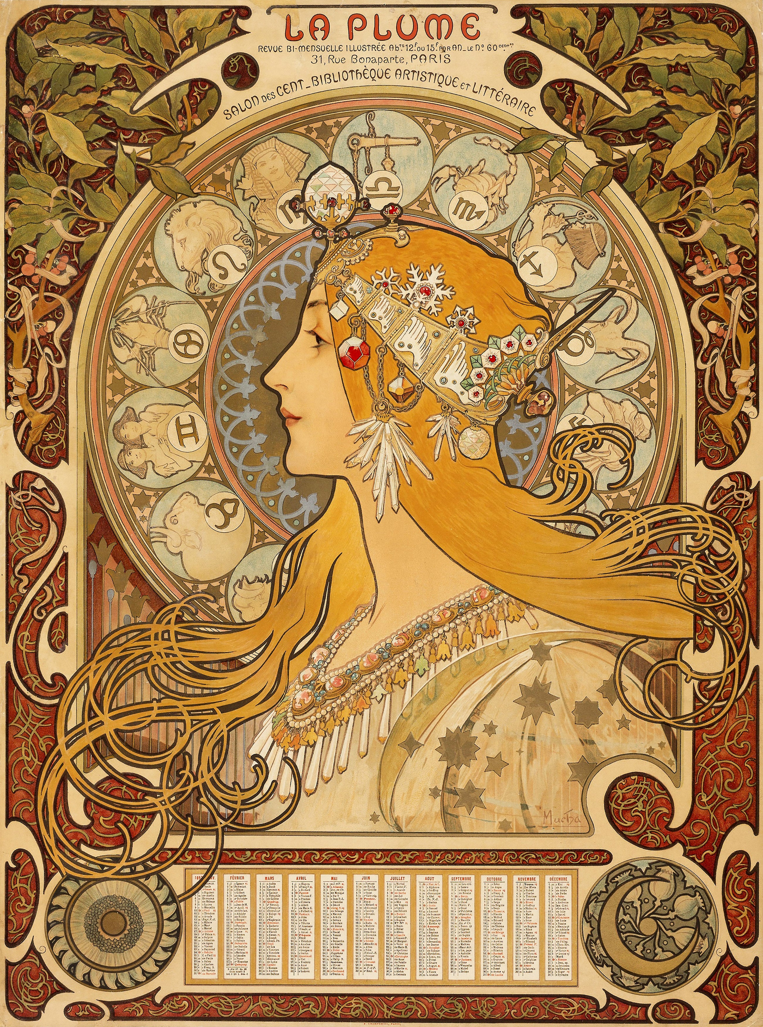 Alphonse Mucha アート作品 2点セット Alphonse Mucha アート作品 2点
