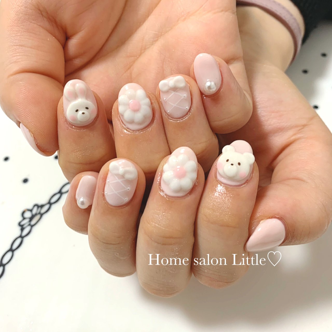 ハンド/ワンカラー/キャラクター/3D/ショート - ホームサロンLITTLEの