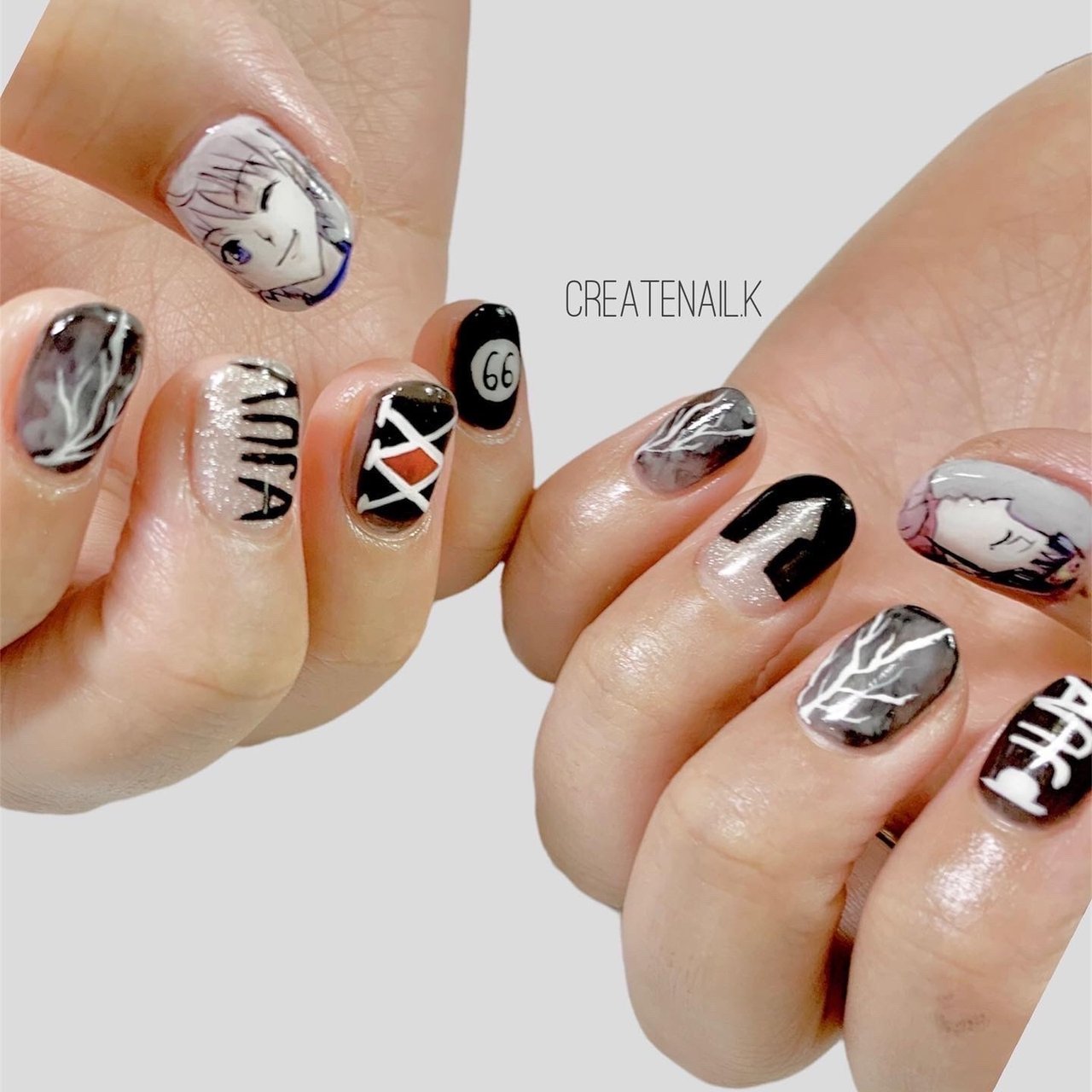 オールシーズン/ハンド/痛ネイル/ショート/ラウンド - kana