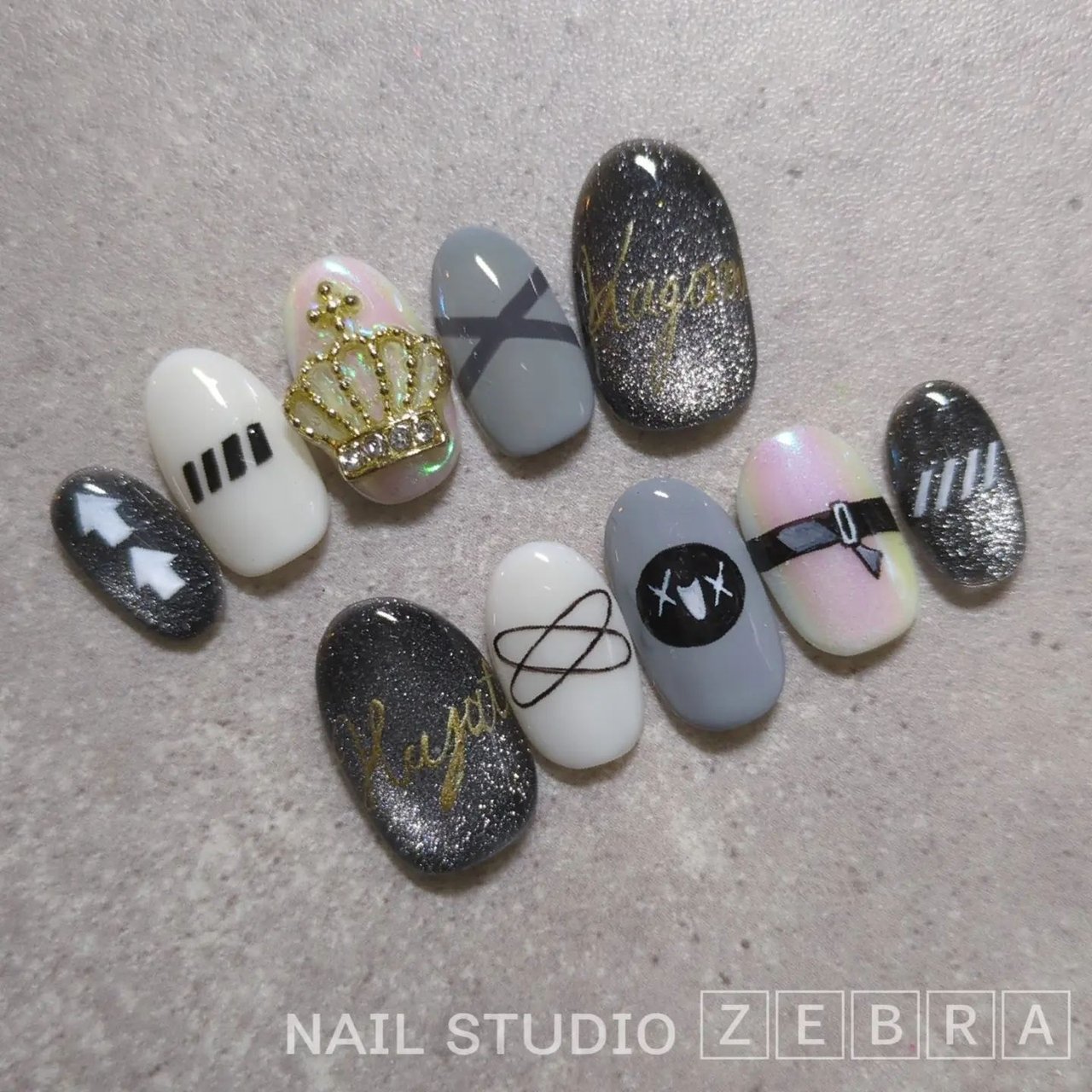 ライブ/推し活/ハンド/痛ネイル/マグネット - 🅂🄰🄺🄺🄾のネイル