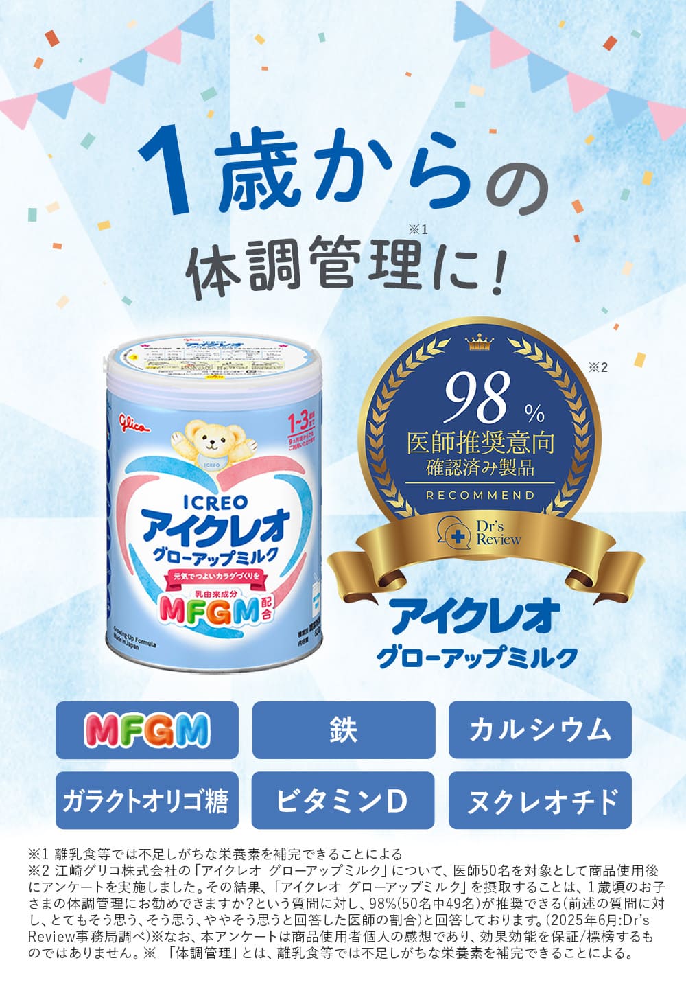 アイクレオ グローアップミルク｜ICREO／アイクレオ