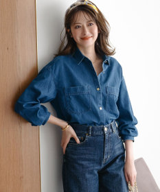 ライトダンガリー デニムショートシャツ / 23区 | ファッション通販
