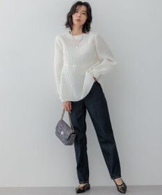 洗える】エクラジャカード ペプラム ブラウス / 23区 | ファッション