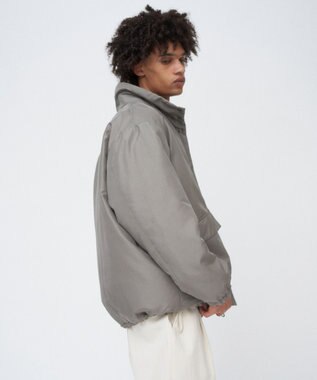 ACRYLIC COATED SILK | パッドスタンドコーチジャケット - UNISEX