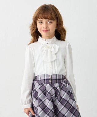 リボン付きスタンドカラーブラウス / ANY KIDS | ファッション通販