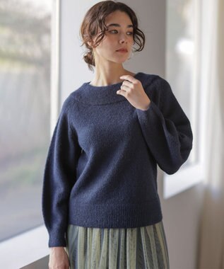 へアリーヤーンボートネック ニット / 組曲 S | ファッション通販