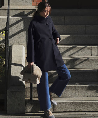 ウールライクスタンドカラー ミドルコート / ANY SIS L | ファッション