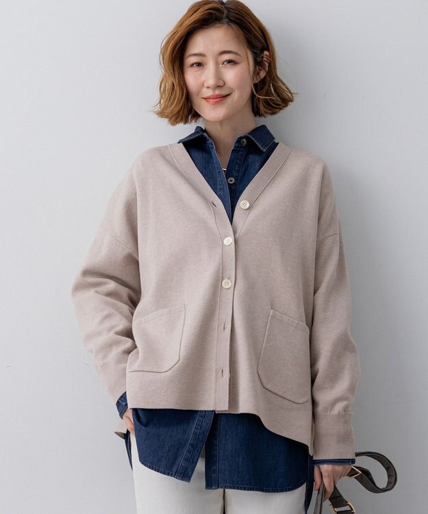 バイカラーダブルフェイス ニット カーディガン / 23区 | ファッション