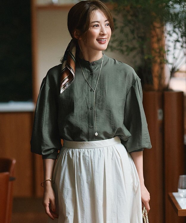 一部店舗限定】シアー リネン ミックス シャツ / 23区 L