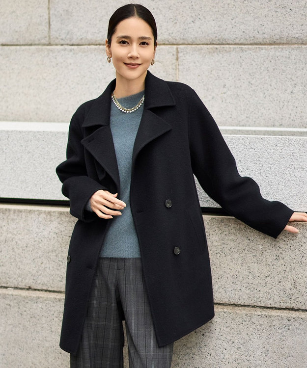 ウールリバーダブルブレストコート / 自由区 S | ファッション通販