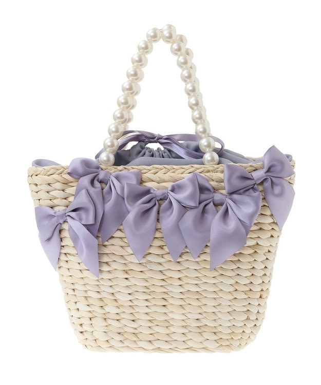 EC限定パールハンドルリボンカゴバッグ / Maison de FLEUR