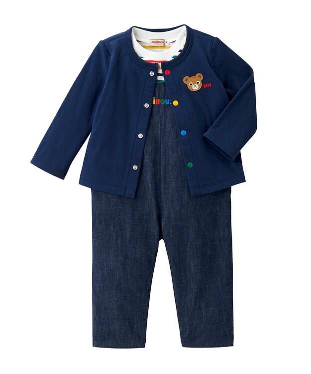 ミキハウス】 オーバーオールギフトセット【BOX付き】 / MIKI HOUSE