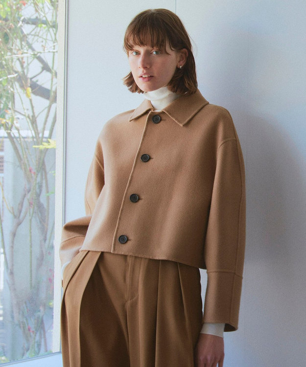 Nave】メルトンリバー ステンカラークロップド コート / NAVE