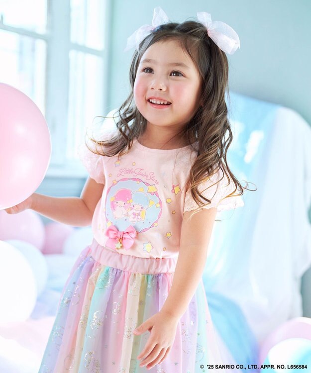 any FAM× リトルツインスターズ 】キキ＆ララ 袖レースTシャツ / ANY