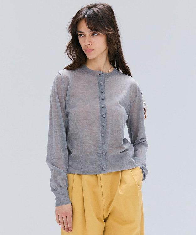 洗える・Oggi 10月号掲載】CADDO / シアーウールカーディガン / BEIGE