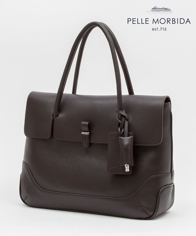 別注/日本製【PELLE MORBIDA×GOTAIRIKU】レザー フラップトートバッグ
