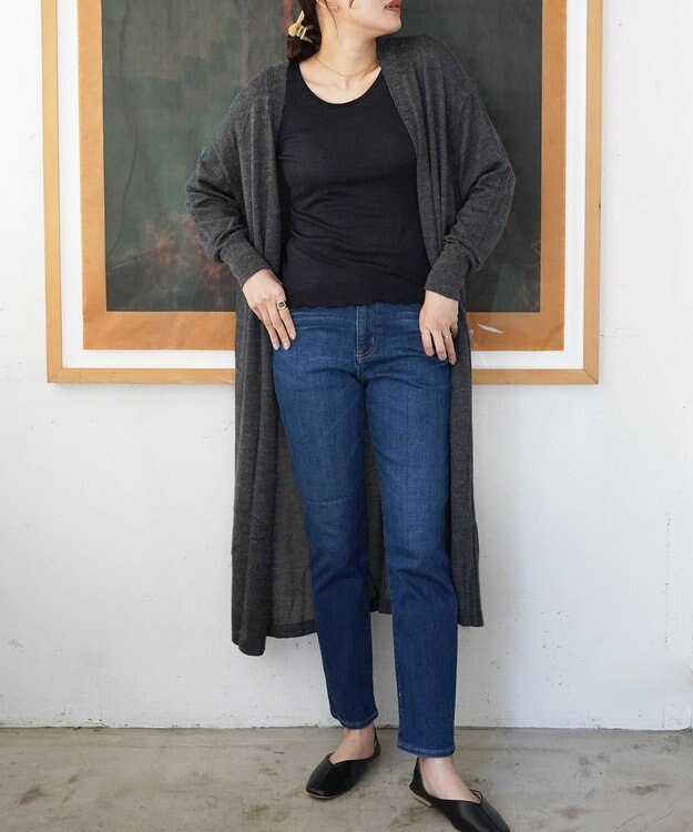 大草直子さんアドバイザー〉アルパカシルクニット ロングカーディガン