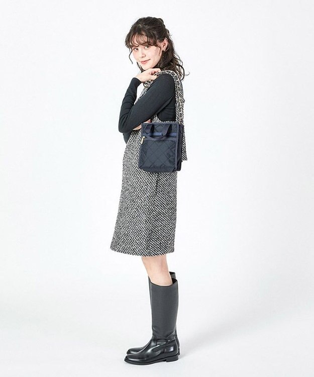CHAIN MINI N/S TOTE/ディープシーブルーキルト / LeSportsac