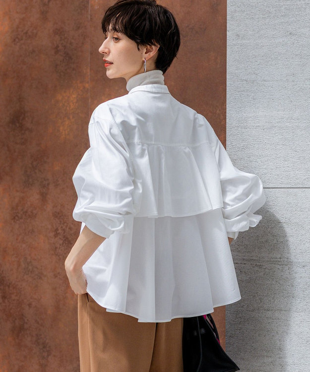 洗える】CANCLINI ティアードフリル ブラウス / 23区 L | ファッション