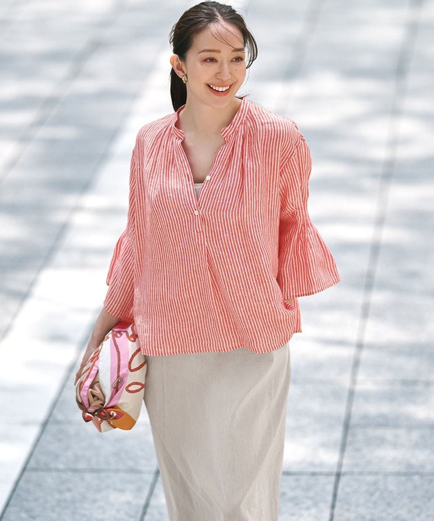 洗える】リネンレーヨンストレッチ Iライン キャミソール ワンピース