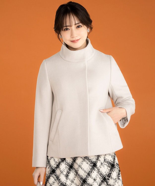低身長企画】ファインウールモッサスタンド ショート コート / ANY SIS
