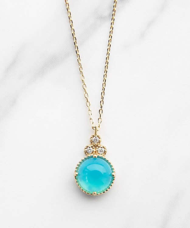 WEB限定】BLOOMING BUD K10 NECKLACE K10 天然石カボションカット