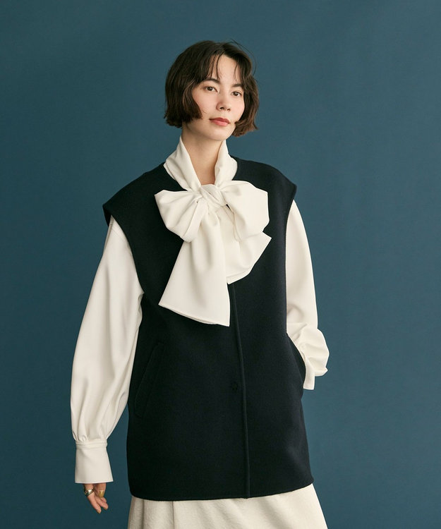 洗濯機可】ビックリボンパウダリーブラウス / #Newans | ファッション