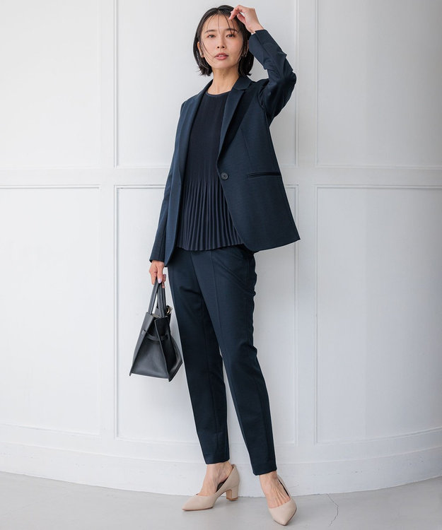 洗える】ライトバックサテンアムンゼン プリーツ ブラウス / 23区