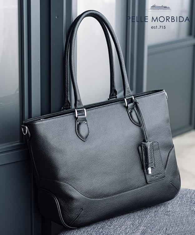 日本製【PELLE MORBIDA】2WAY シュリンクレザートートバッグ