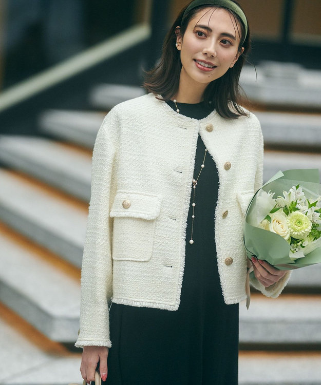 GIOLICA カラーミックスツイード ジャケット / 23区 S | ファッション