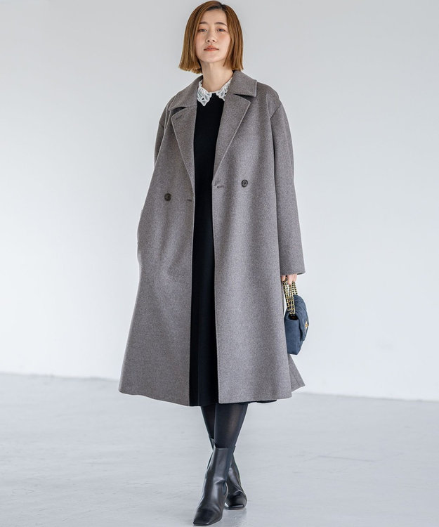 COLOMBOカシミヤビーバー ダブルフロント チェスターコート / 23区 L