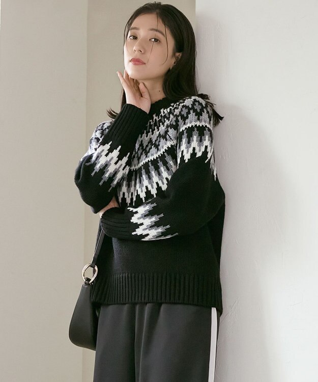 SLOW/一部店舗限定】ノルディック プルオーバー ニット / 23区 S