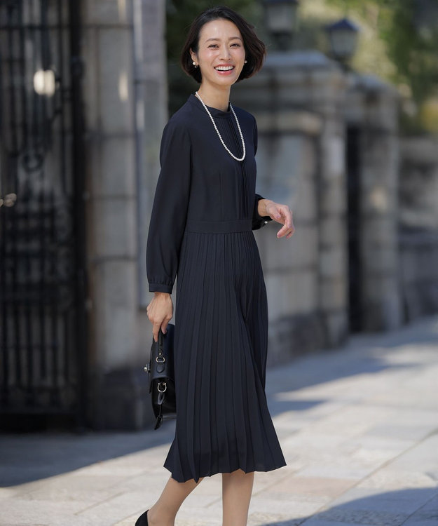 ノルディス2wayジョーゼット プリーツ ワンピース / J.PRESS LADIES