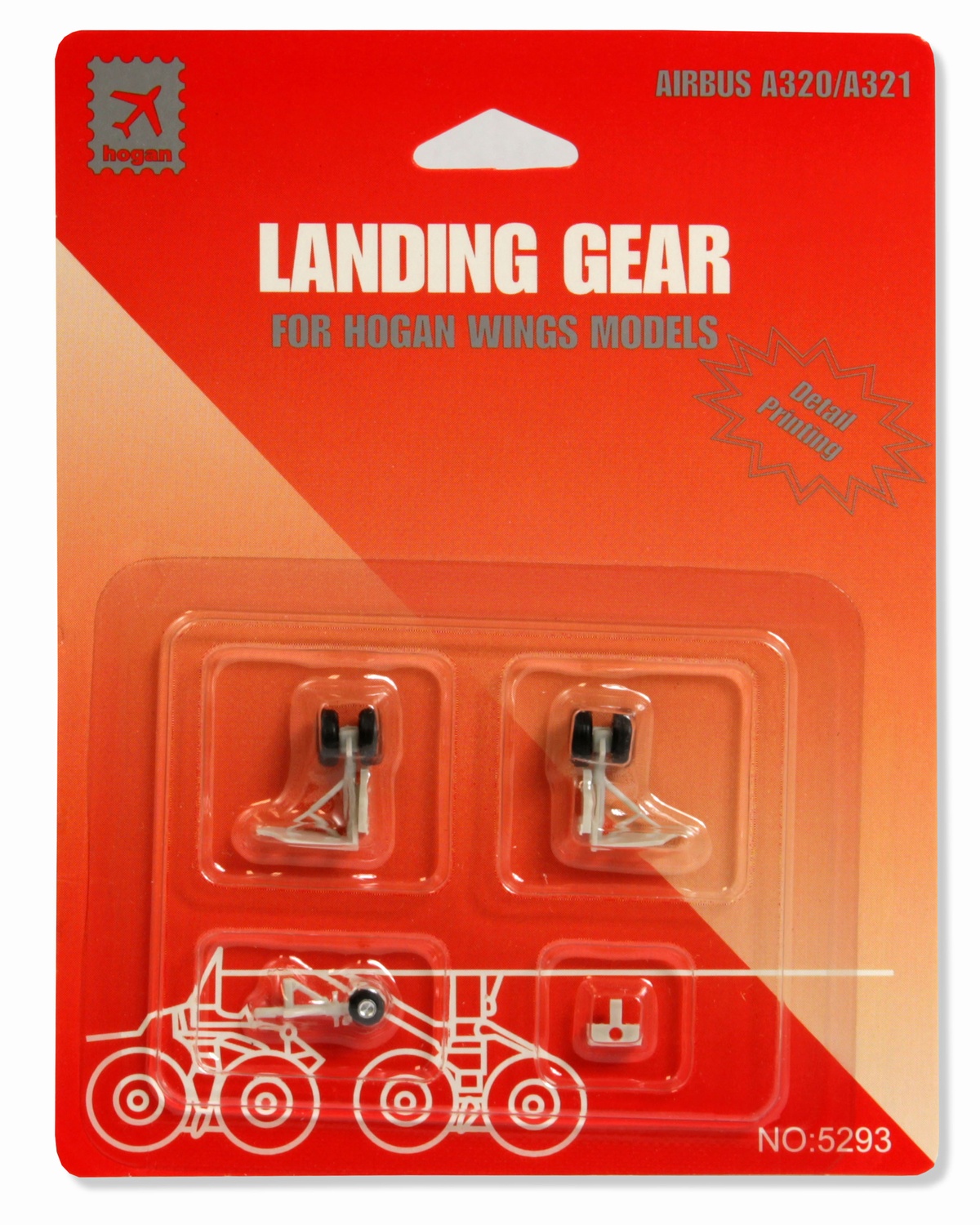 5293R HOGAN A320 / 321 用 車輪 ギアセット ゴム製 1:200 – 航空機