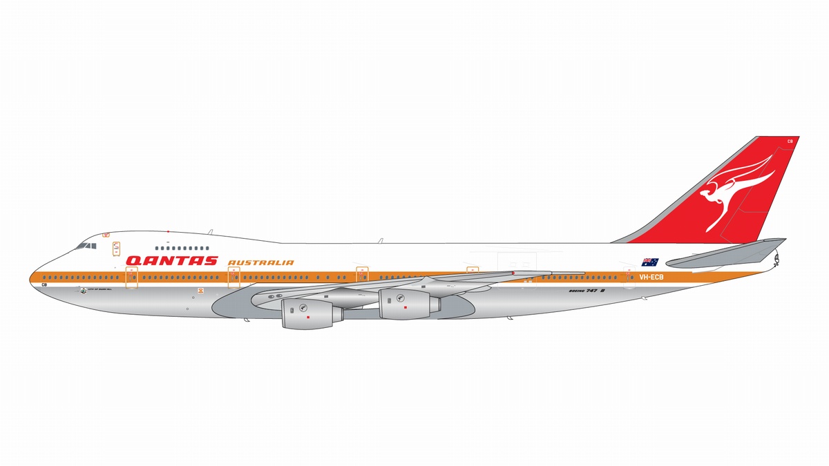 G2QFA554 GEMINI 200 Qantas Airways / カンタス航空 B747-200B(M) VH