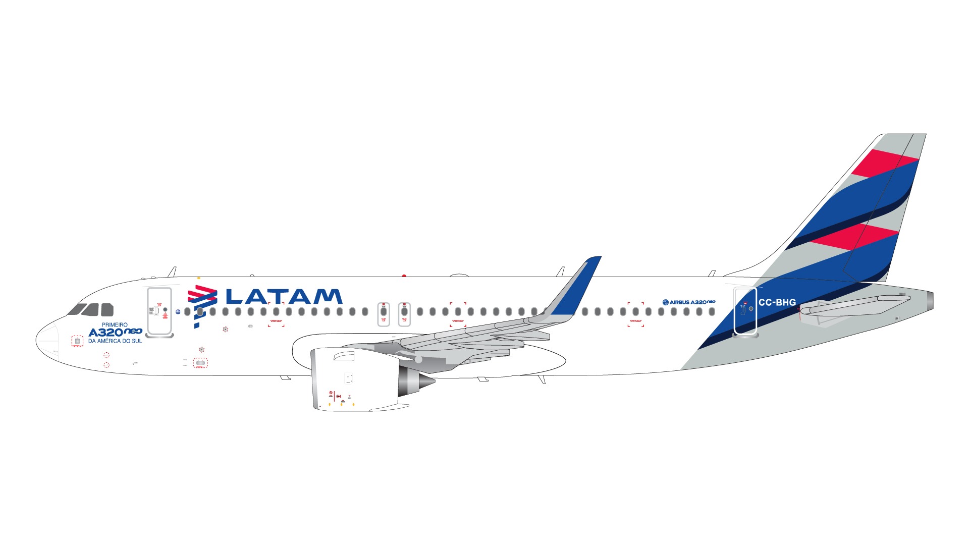 G2LAN1313 GEMINI 200 LATAM Airlines / ラタム航空 A320neo CC-BHG 1