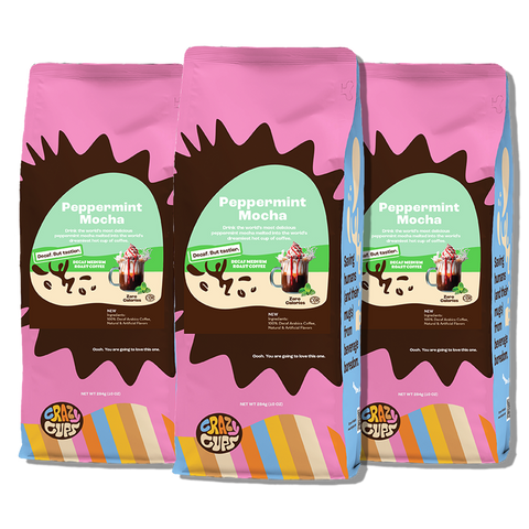 Decaf Peppermint Mocha Ground – Crazy Cups