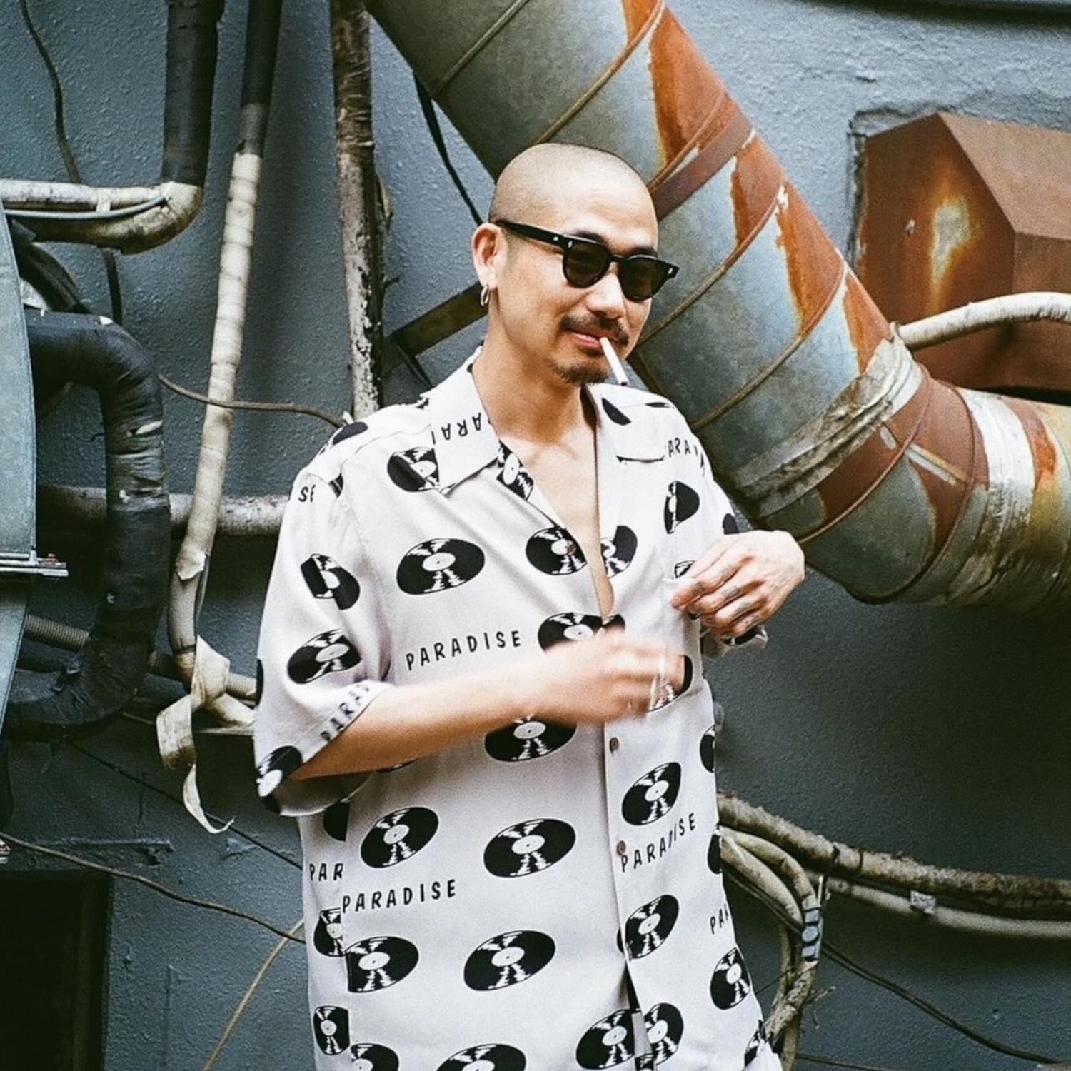 レコード柄ハワイアンシャツ タイプ4 24SS-WMS-HI04 | ワコマリア2024